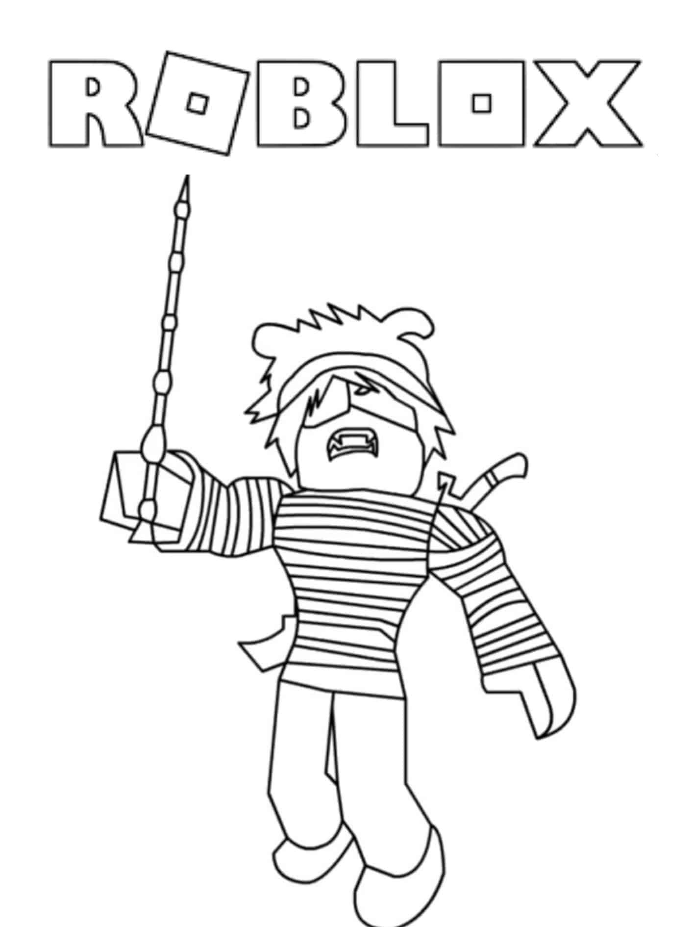 Online coloring book: Roblox mummy coloring page